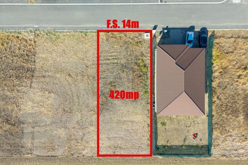 Teren Construcții intravilan de 420 mp, în Vladimirescu