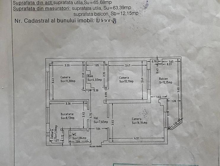 Apartament cu 3 camere decomandat în Ultracentral