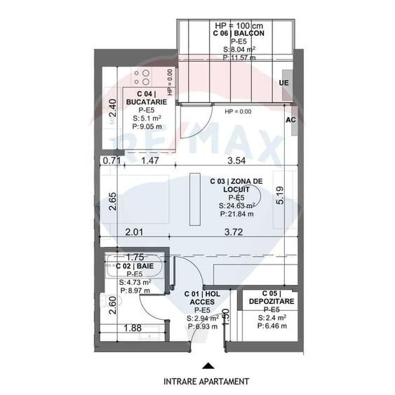 Apartament cu 3 camere decomandat, mobilat în Dobroești