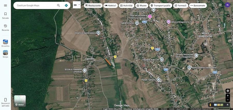 Teren de 1700 mp, în Lipoveni