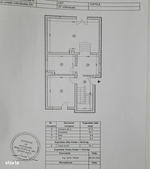 Casă cu 6 camere cu Teren 511 Mp în Central