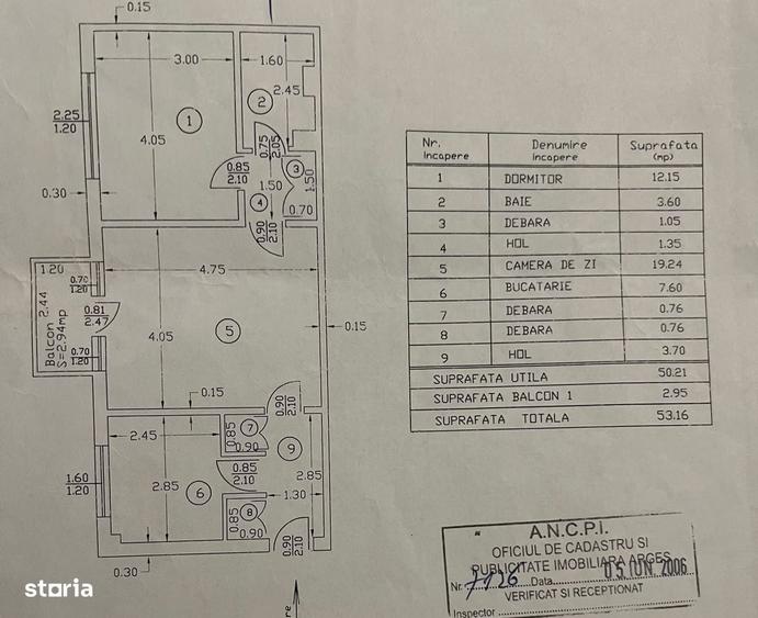 Apartament cu 2 camere în Exercițiu