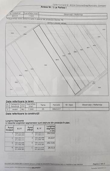 Teren agricol extravilan de 7500 mp, în Comișani
