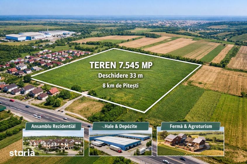 Teren de 7545 mp, în Mărăcineni