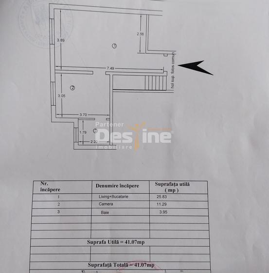 Apartament cu 2 camere semidecomandat, mobilat în Breazu