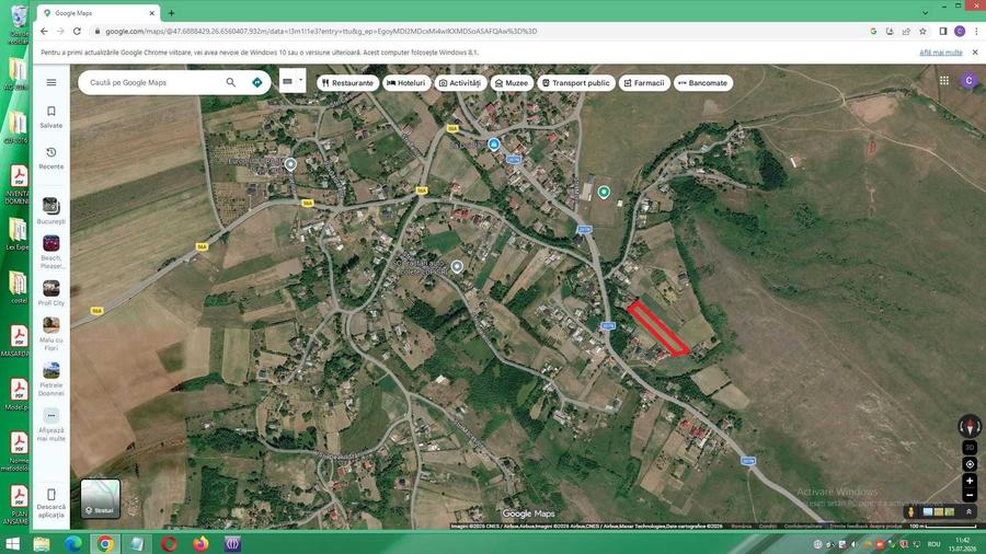 Teren de 1380 mp, în Băiceni