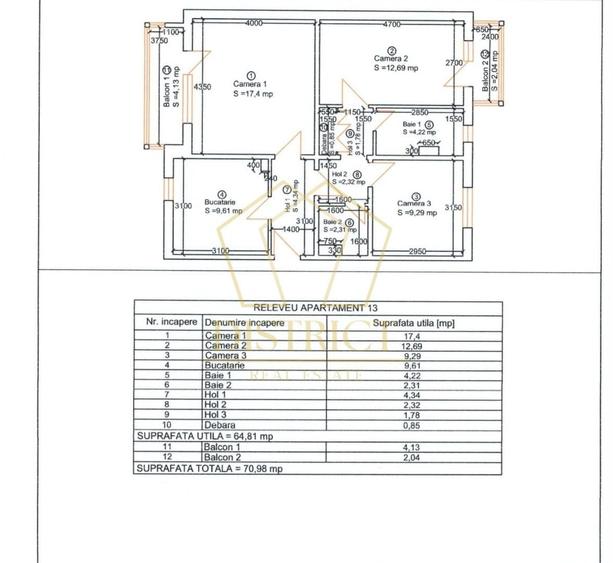 Apartament cu 3 camere decomandat în Bucovina