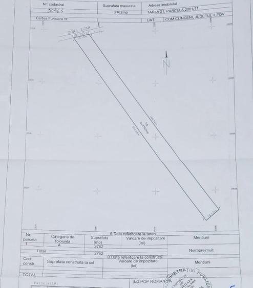 Teren agricol intravilan de 2762 mp, în Clinceni