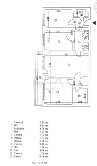 Apartament cu 3 camere semidecomandat, mobilat în Ștefan cel Mare