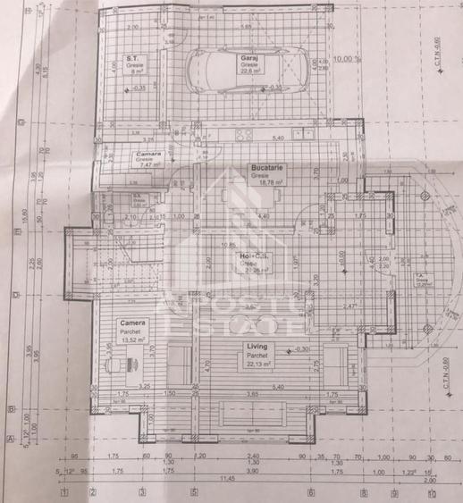 Casă individuală cu 5 camere cu Canalizare în Central