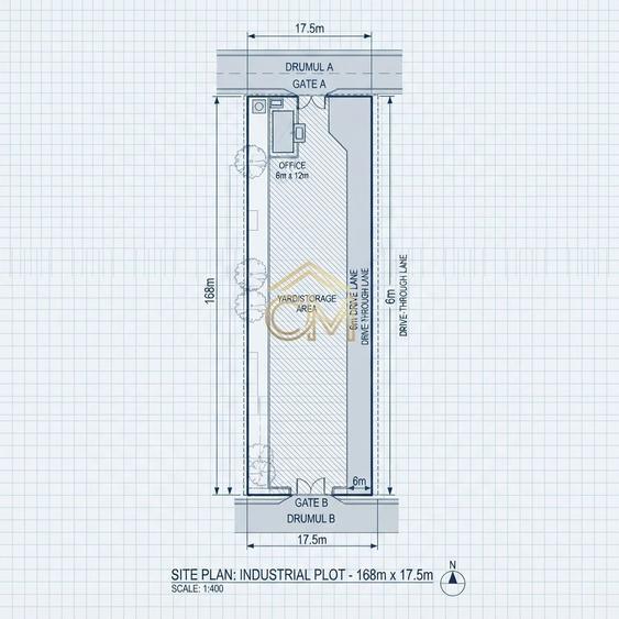 Teren agricol intravilan de 2875 mp, în Industrial Vest