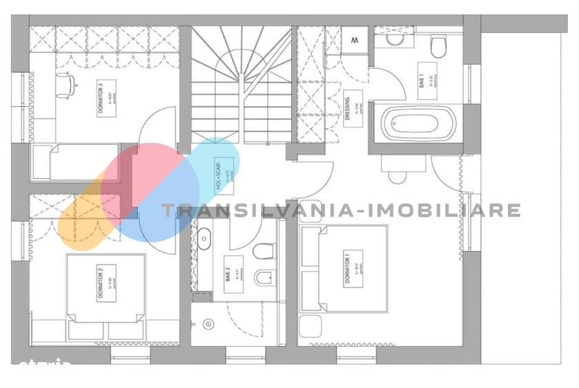 Duplex cu 4 camere cu Canalizare în Chinteni