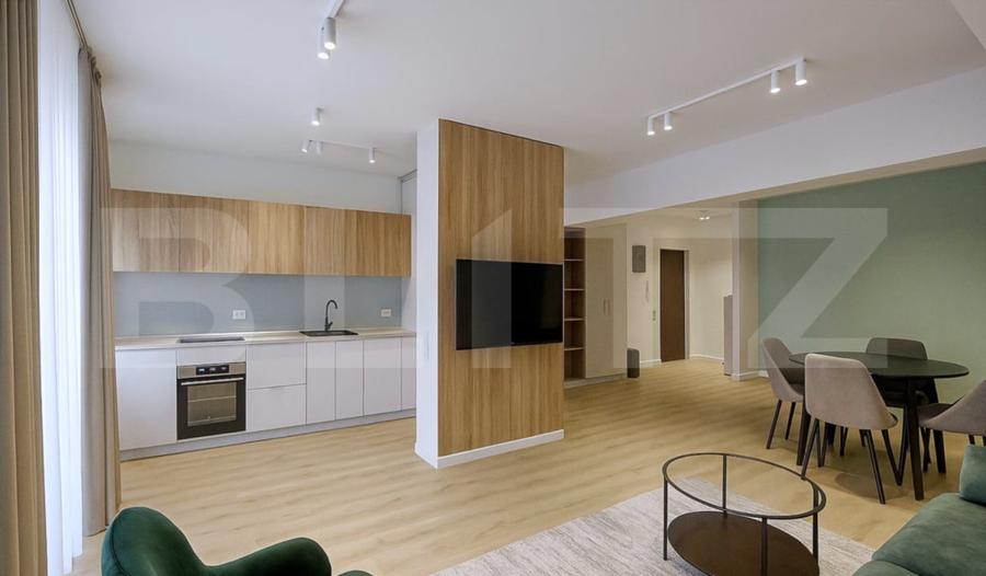 Apartament cu 2 camere semidecomandat, mobilat în Plopilor