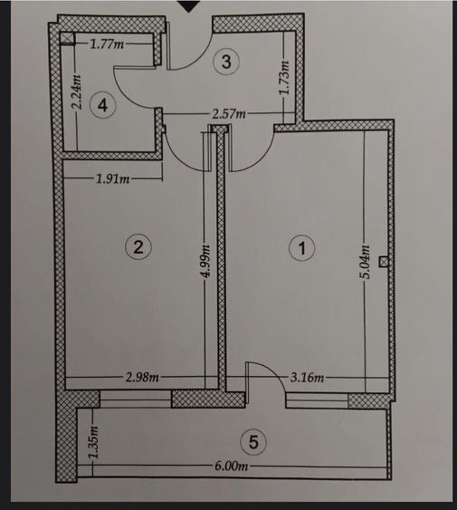 Apartament cu 2 camere decomandat în Dristor