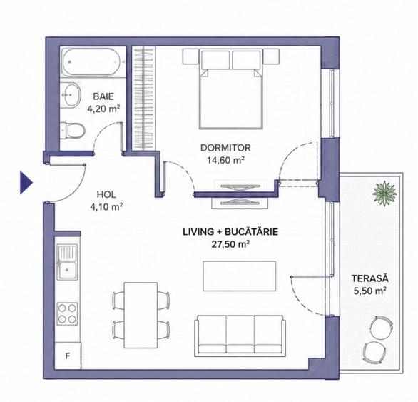 Apartament | 2 camere | One Mamaia Nord - 3