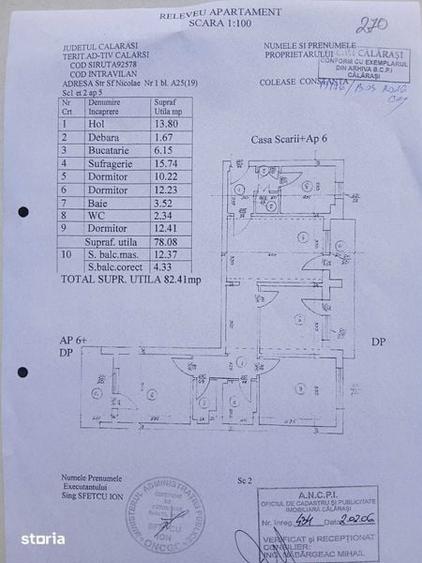 Apartament cu 4 camere semidecomandat în Central