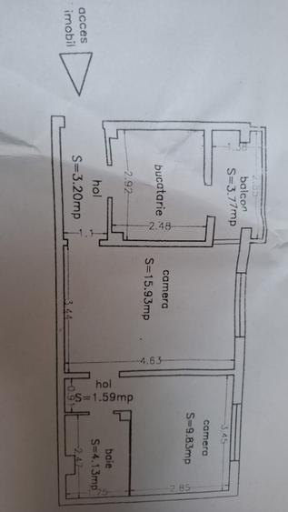 Apartament cu 2 camere decomandat în Ultracentral