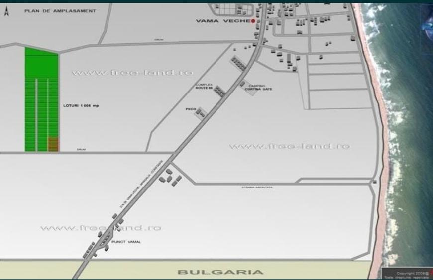 Teren Construcții extravilan de 1006 mp, în Limanu