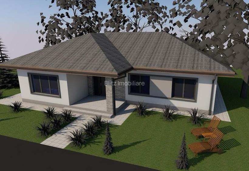 Casă la rosu parter, zonă excelentă – 3 camere, terasă, teren 6 arii