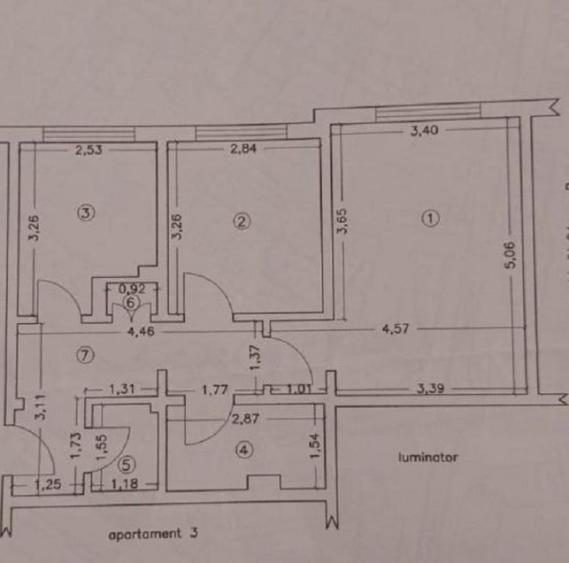 Apartament cu 2 camere decomandat în Central