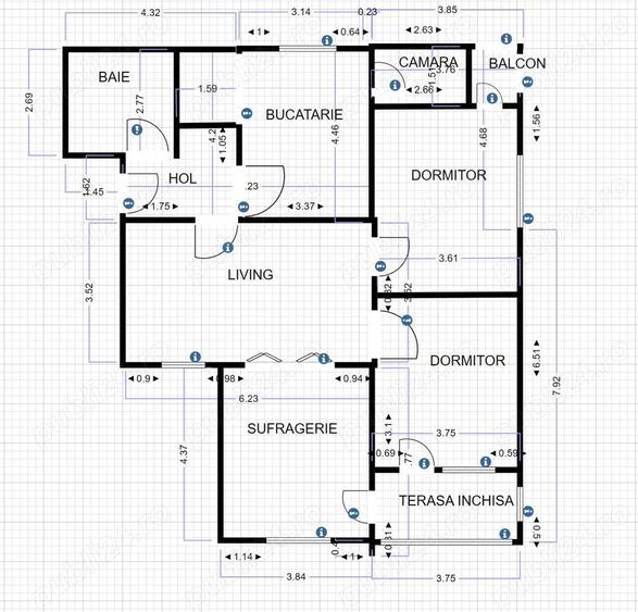 Apartament cu 4 camere decomandat în Turda