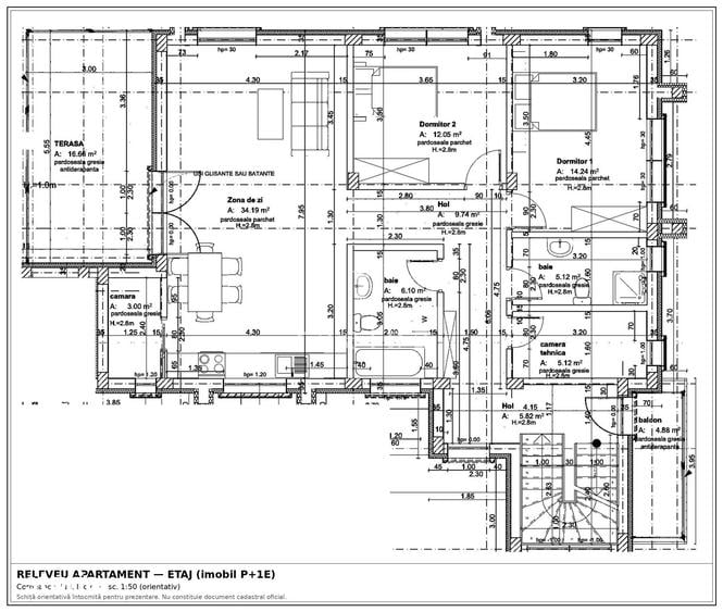 Apartament cu 3 camere în Corbeanca