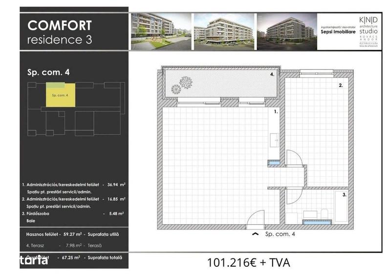 Spațiu comercial, de 44 mp, în Central