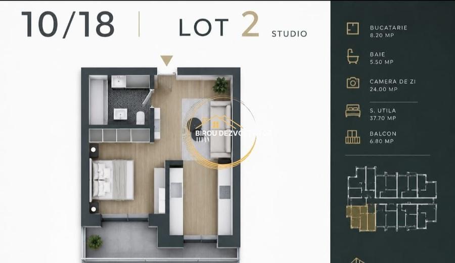 Apartament cu 2 camere decomandat în Theodor Pallady