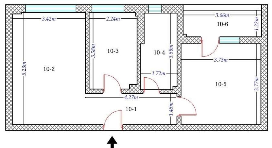 Apartament cu 2 camere decomandat în Metalurgiei