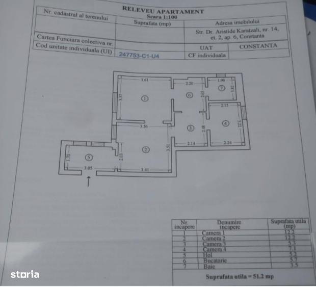 Apartament cu 3 camere nedecomandat în Peninsula