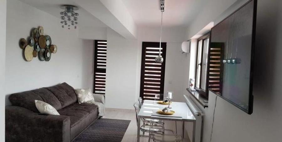Apartament cu 2 camere semidecomandat, mobilat în Băneasa
