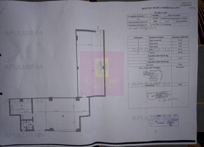 Spațiu comercial, de 163 mp, în Central