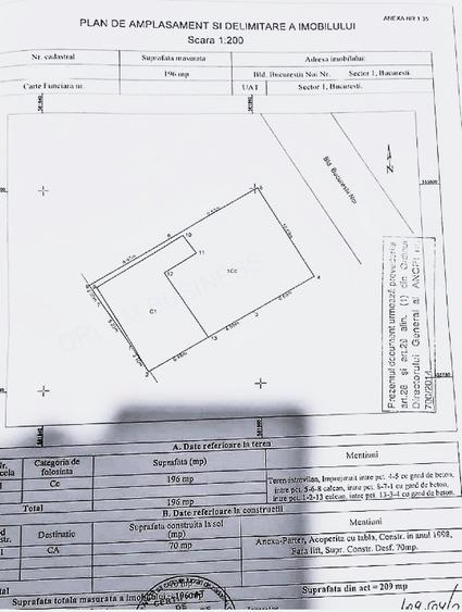 Teren Construcții intravilan de 413 mp, în Bucureștii Noi