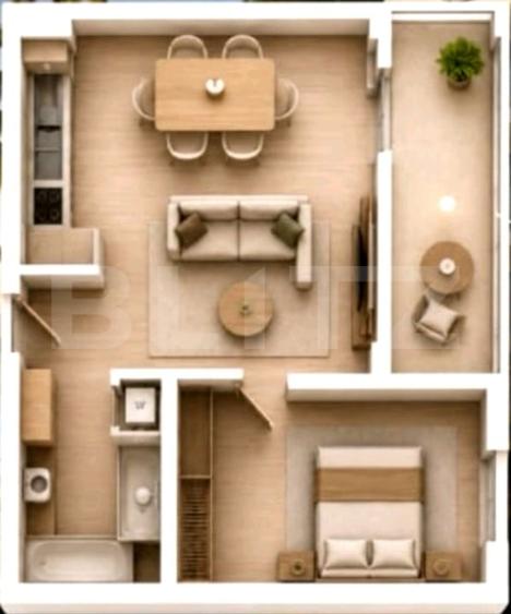 Apartament 2 camere, 51 mp, parcare subterana si Tva inclus, zona Aradului - 1