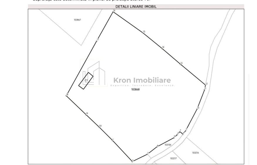 Teren Construcții intravilan de 8583 mp, în Fundata