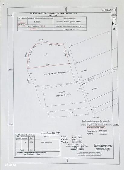 Teren de 670 mp, în Aninoasa