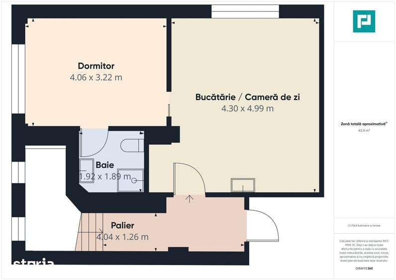 Apartament cu 2 camere în Aurel Vlaicu