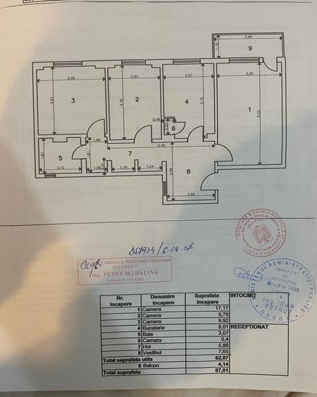 Apartament cu 3 camere în Berceni