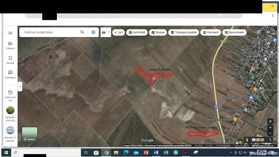 Teren de 15763 mp, în Adunații-Copăceni