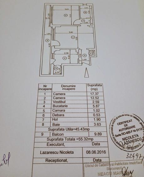 Apartament cu 2 camere semidecomandat în Cantemir