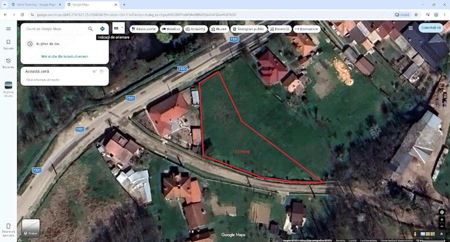 Teren de 1154 mp, în Bughea de Jos