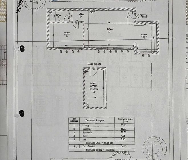 Apartament cu 2 camere semidecomandat în Industriilor