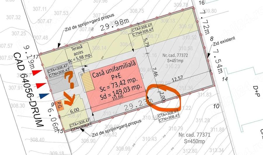 Casă cu Teren 450 Mp în Aeroport