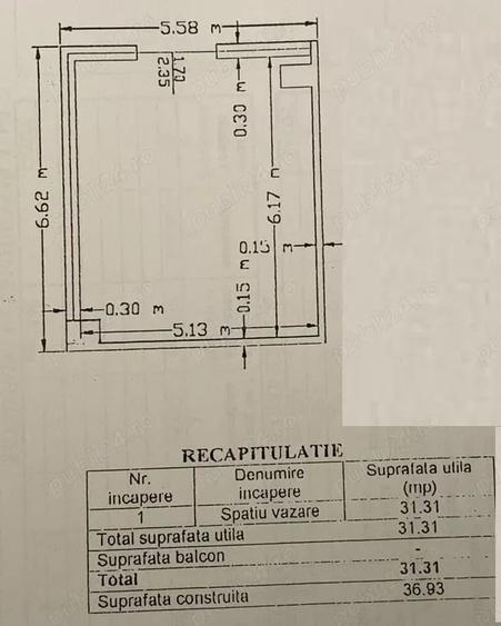 Spațiu comercial, de 32 mp, în Central