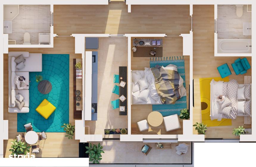 Apartament cu 3 camere în Energia