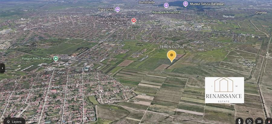 Teren agricol extravilan de 310000 mp, în Giroc