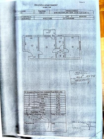 Apartament cu 2 camere semidecomandat, mobilat în Galata