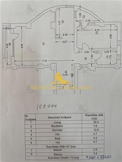 Apartament cu 2 camere decomandat în Central