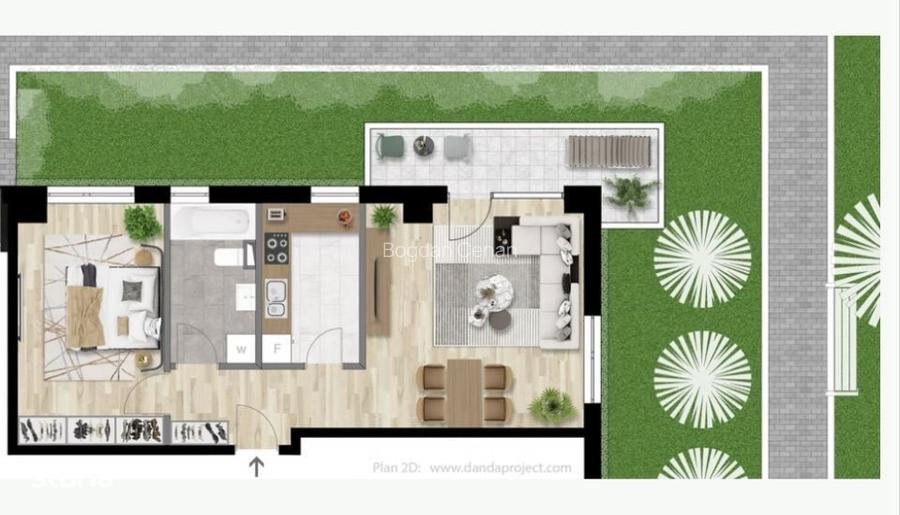 Apartament semifinisat 2 camere cart Marasti/Intre Lacuri