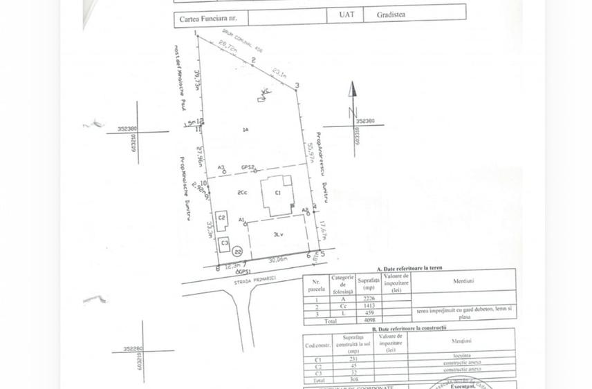 Casă individuală cu 7 camere cu Teren 4098 Mp în Grădiștea